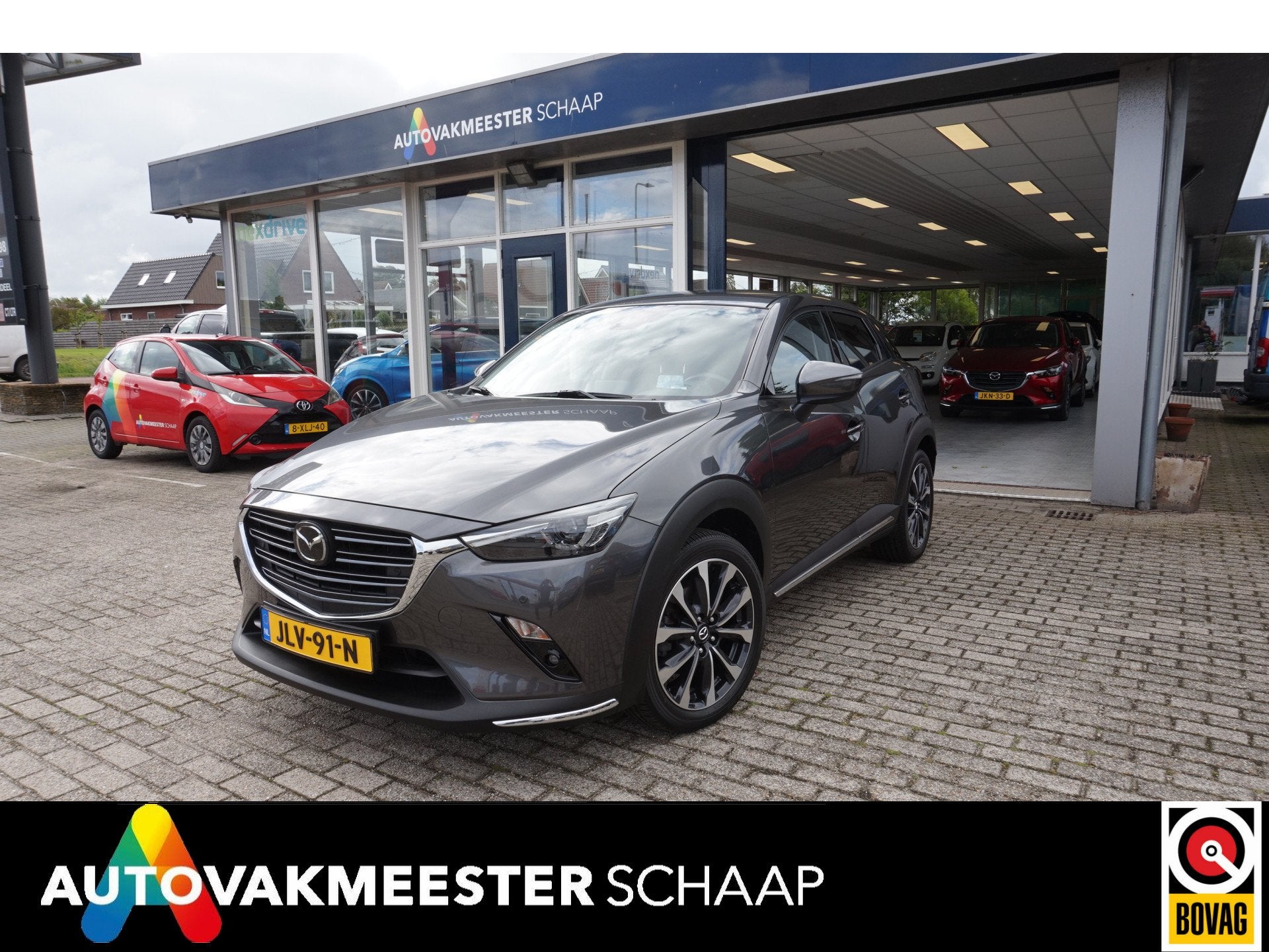 Mazda CX-3 2.0 SkyActiv-G 120 GT-M Automaat Incl 12 mnd bova, Gebruikt, 4 cilinders, Leder en Stof, 122 pk