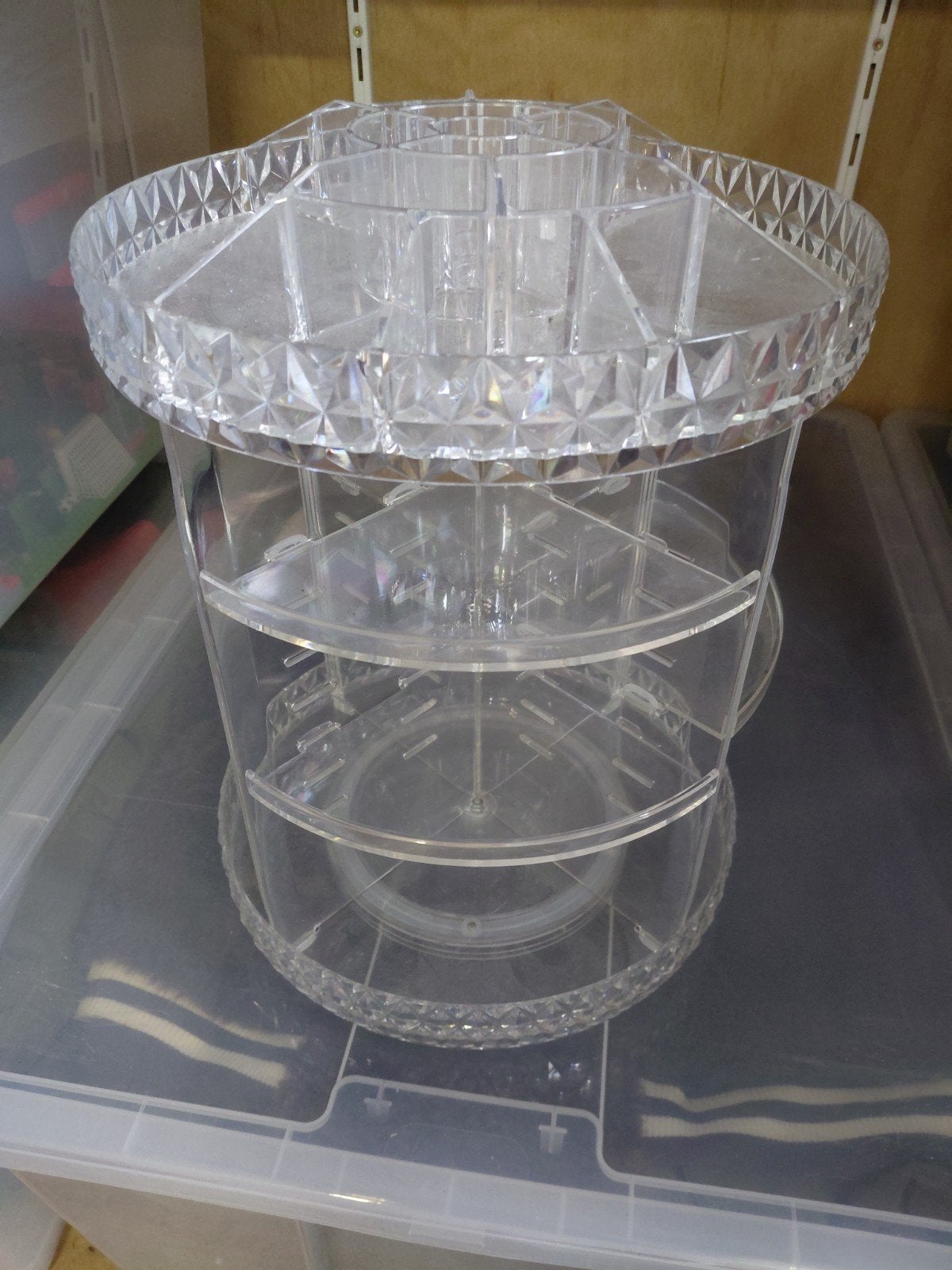 Draaiende Make-up Organizer - Acryl, Overige kleuren, Gehele gezicht, Ophalen of Verzenden, Zo goed als nieuw