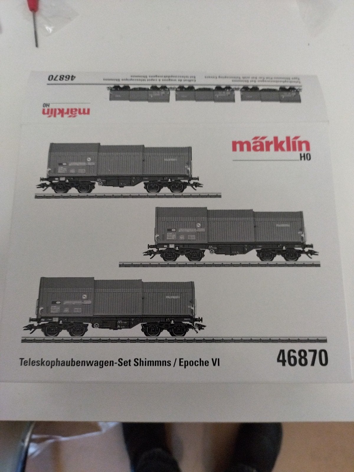 Märklin H0 46870 Teleskophaubenwagen-Set Shimmins nieuw, Wisselstroom, Ophalen of Verzenden, Märklin, Nieuw