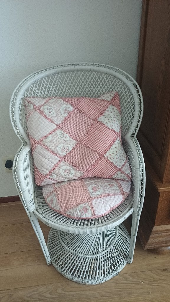 mooi retro rieten pauwenstoel, Ophalen, Huis en Inrichting