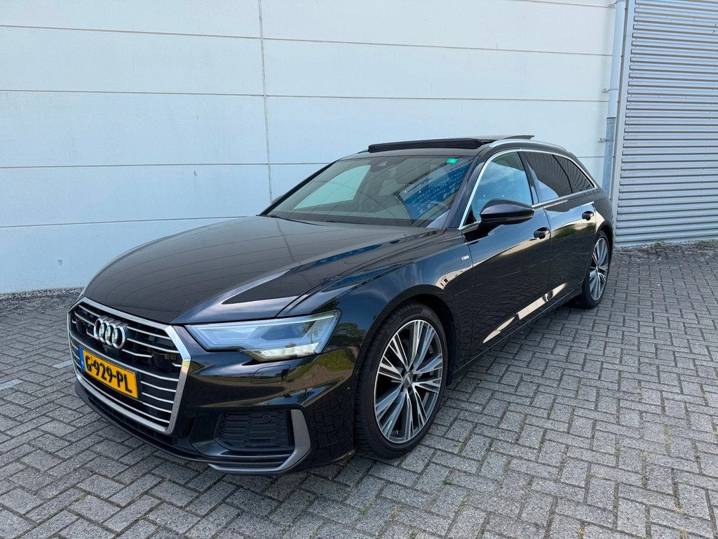Audi A6 40 TDI Auto Pano Line assist ACC Trekhaak S-Line, Auto's, Audi, Gebruikt, Euro 6, 2000 kg, Zwart
