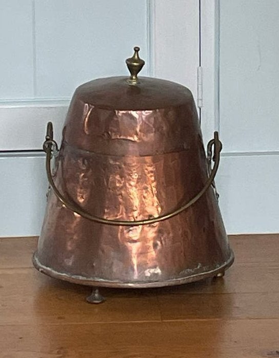 Antieke Koperen Doofpot met Geel Koperen Hengsel, Ophalen of Verzenden, Koper