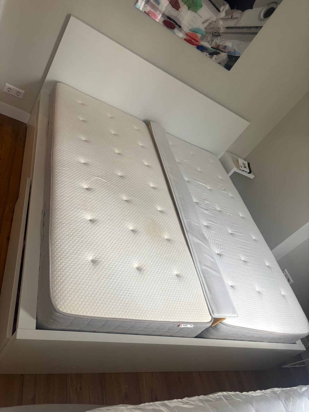 Gratis ophalen - 2x Ikea hesseng pocketveringmatras - 90x200, Huis en Inrichting, Slaapkamer | Matrassen en Bedbodems, Ophalen