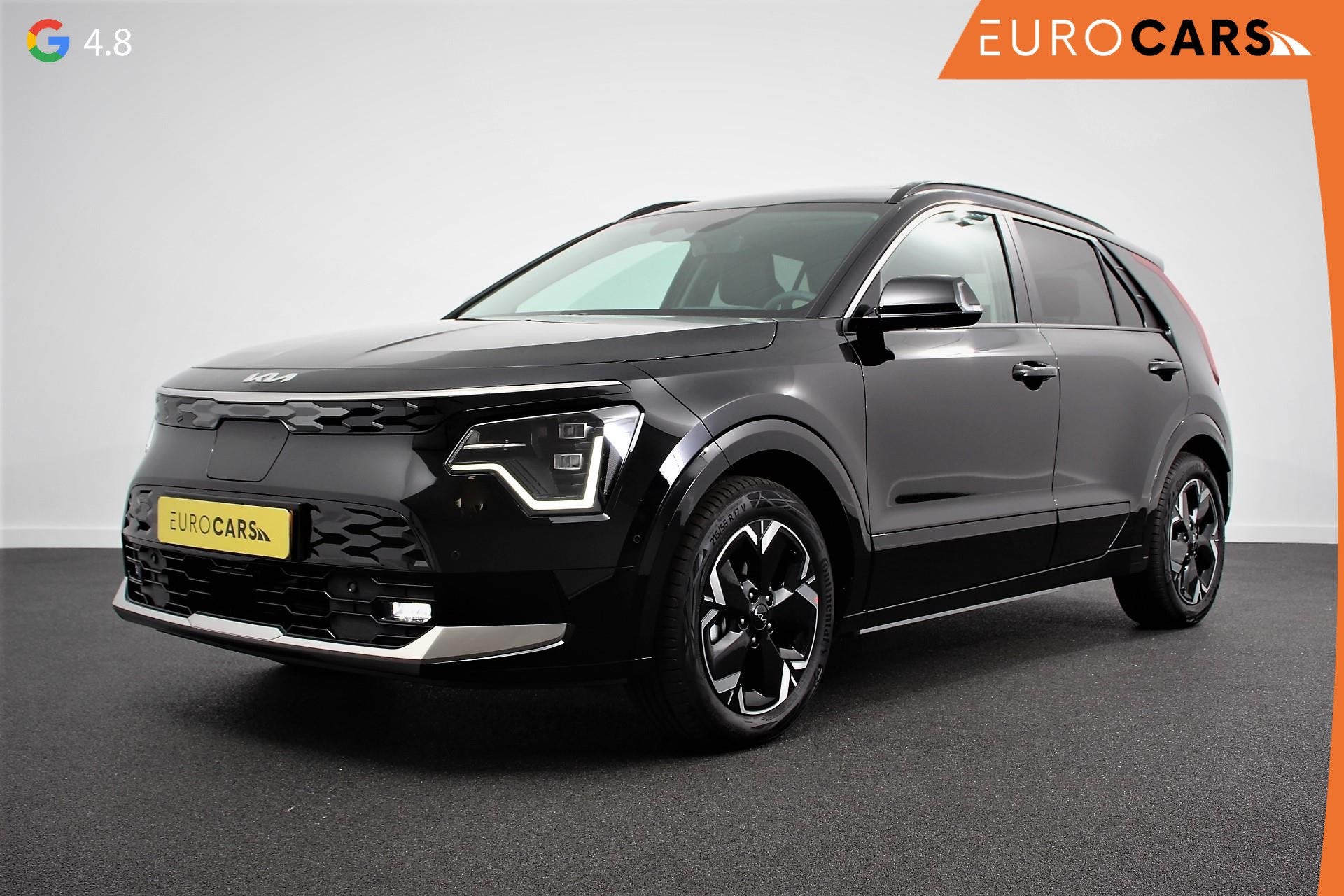 Kia Niro EV ExecutiveLine 64.8 kWh SOH 99% Navigatie Half Le, Auto's, 750 kg, 1657 kg, Zwart, Origineel Nederlands