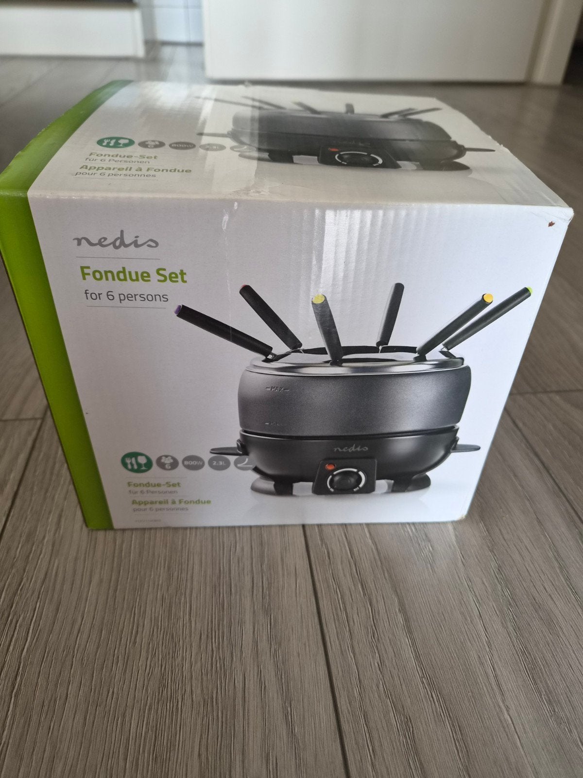 Fondueset/pan voor 6 personen. Niet gebruikt., Ophalen, Nieuw, 4 t/m 7 personen