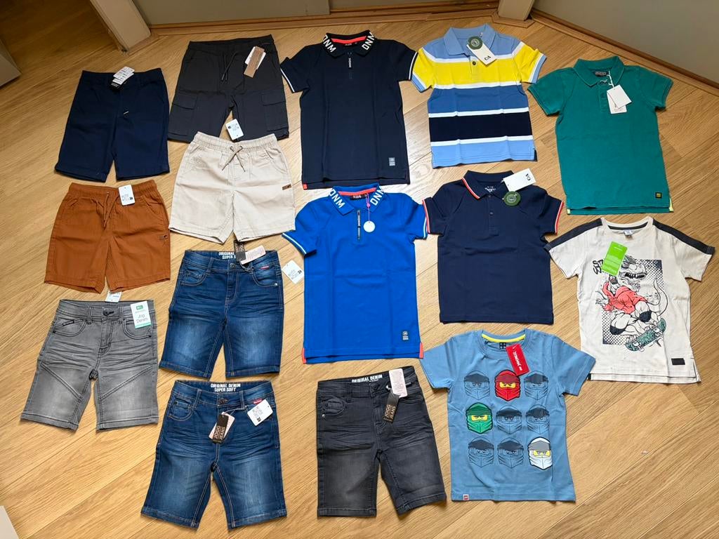 Groot pakket zomerkleding jongens korte broek maat 122 NIEUW, Kinderen en Baby's, Kinderkleding | Maat 122, Ophalen of Verzenden