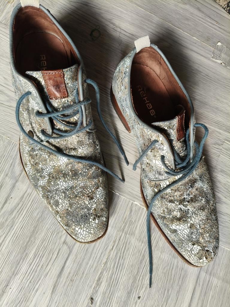 REHAB veterschoenen maat 40 - Uniek design, Schoenen met lage hakken, Ophalen of Verzenden, Grijs, Gedragen