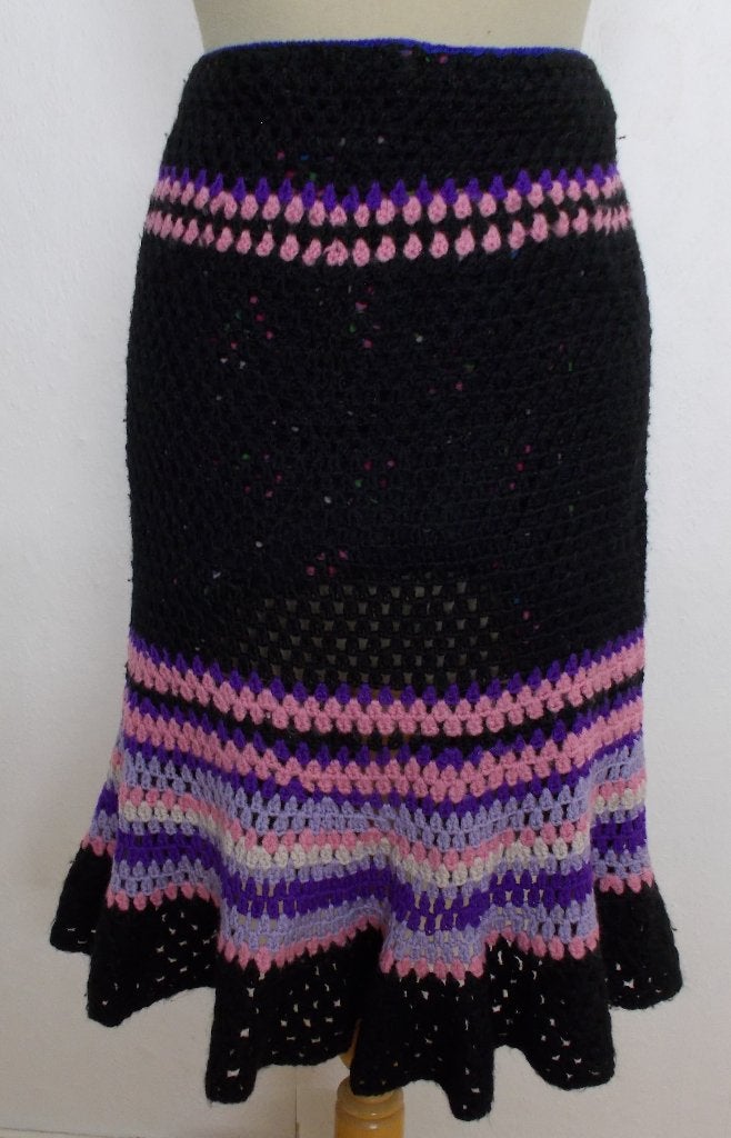 Hippy hand gemaakte knitwear/gebreide rok! 40, Maat 38/40 (M), Zo goed als nieuw, Onder de knie, Meerkleurig