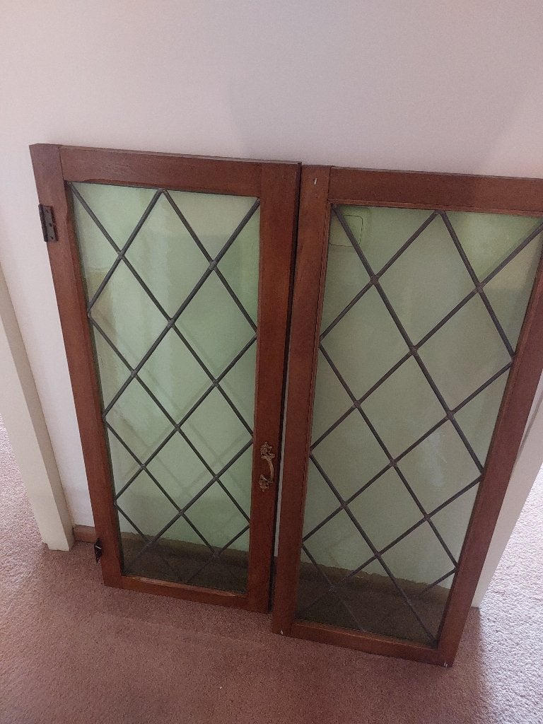 Te koop:  Deurtjes met glas in lood, Ophalen, Gebruikt, Decoratieobject, Klassiek