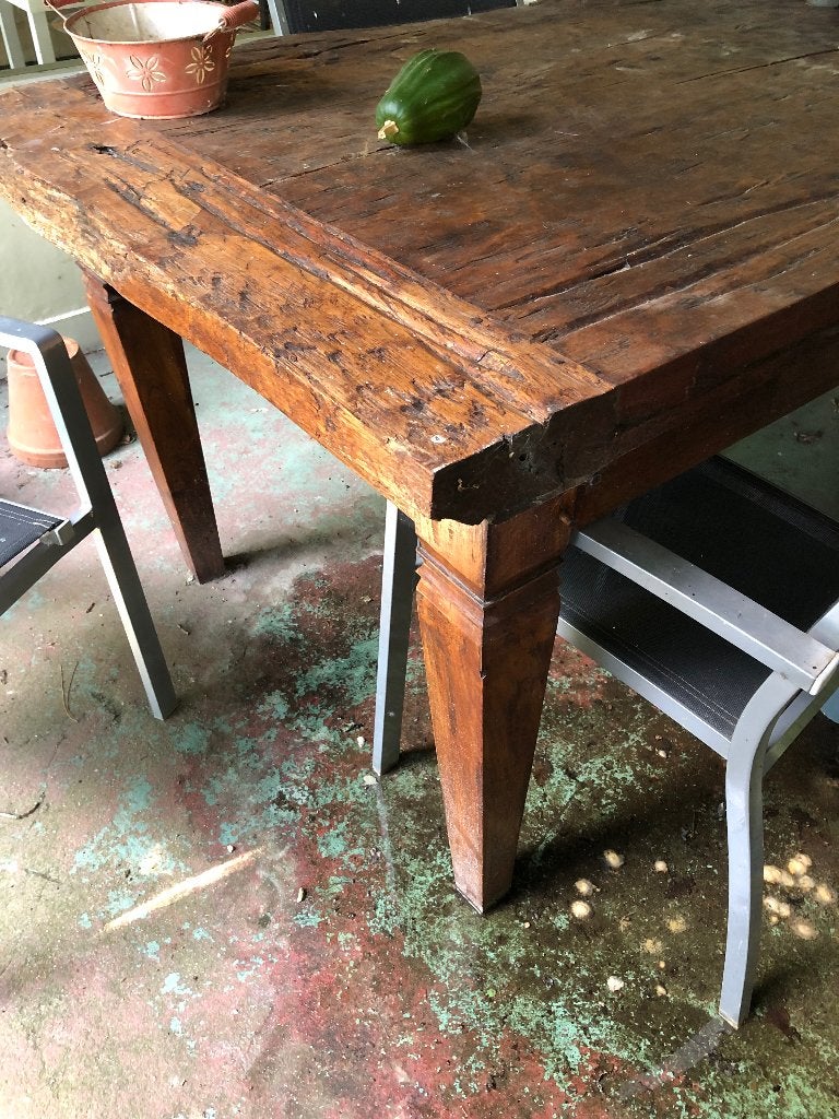 Eetkamer tafel hardhout, Ophalen of Verzenden, Zo goed als nieuw, Afrika, Minder dan 4 stoelen