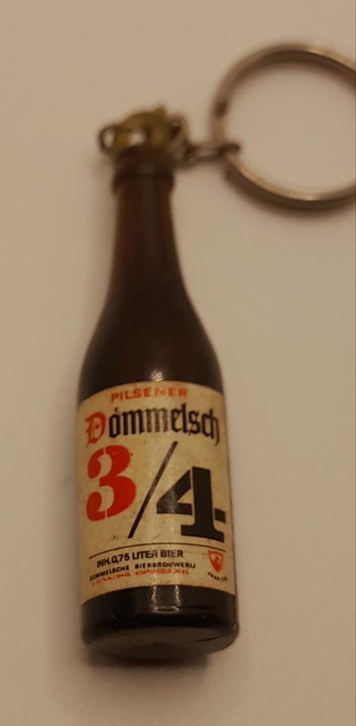 Vintage Dommelsch Pilsener 3/4 Bier Fles Sleutelhanger, Ophalen of Verzenden, Gebruikt