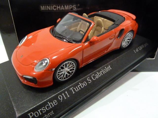 Minichamps Porsche 911 991 Turbo Cabrio 2013 1:43 410062230, Hobby en Vrije tijd, Modelauto's | 1:43, Nieuw, Auto, MiniChamps