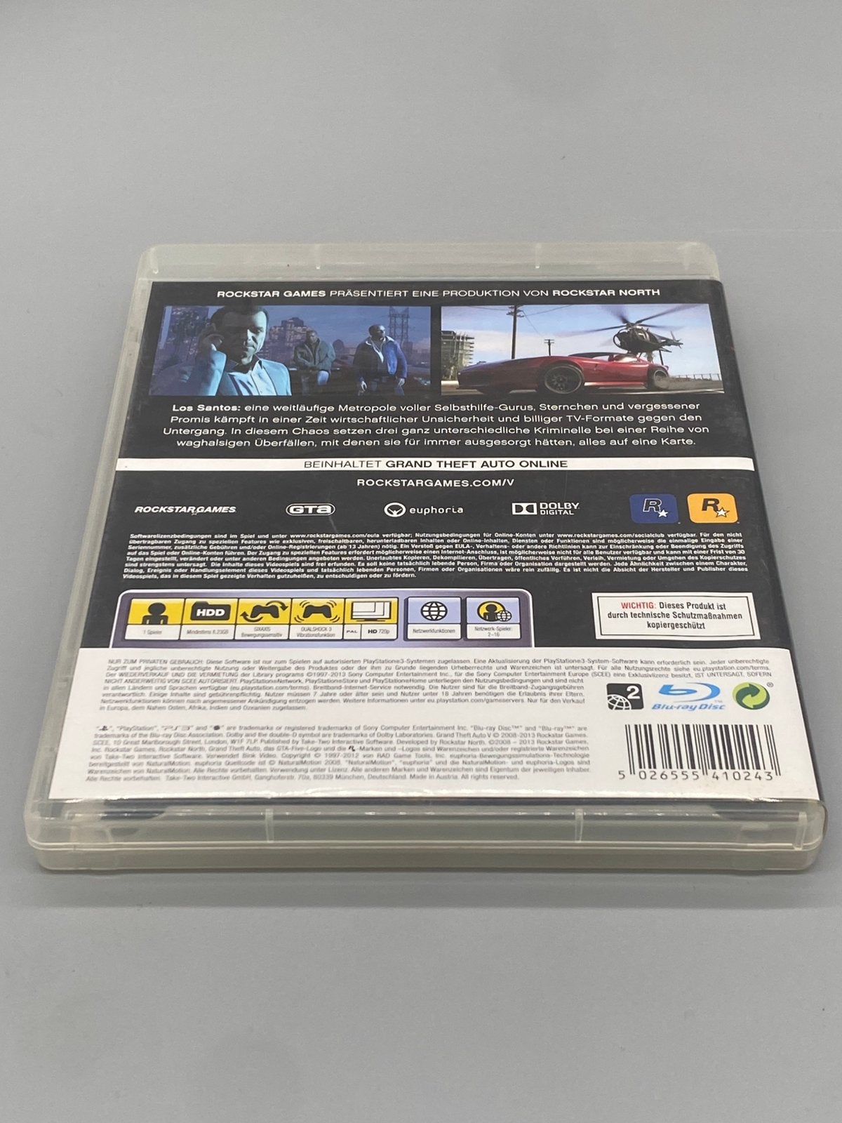 GTA Grand Theft Auto V - PS3 PlayStation 3 - Rockstar Games, Avontuur en Actie, Vanaf 18 jaar, Info@rockstargames.com, 1 speler