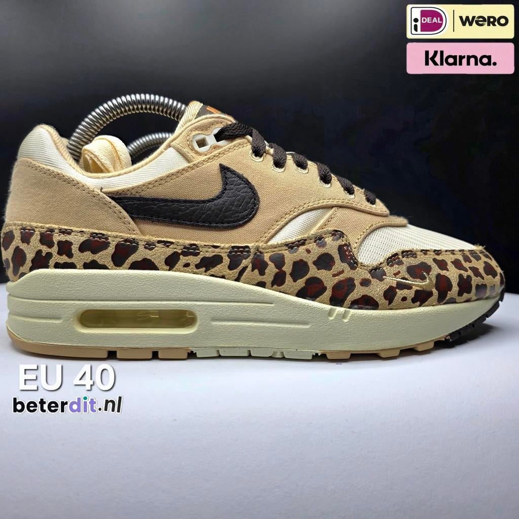 Nike Air Max 1 '87 ' Sesame Leopard'
Maat: 40, Kleding | Dames, Schoenen, Overige kleuren, Ophalen of Verzenden, Zo goed als nieuw