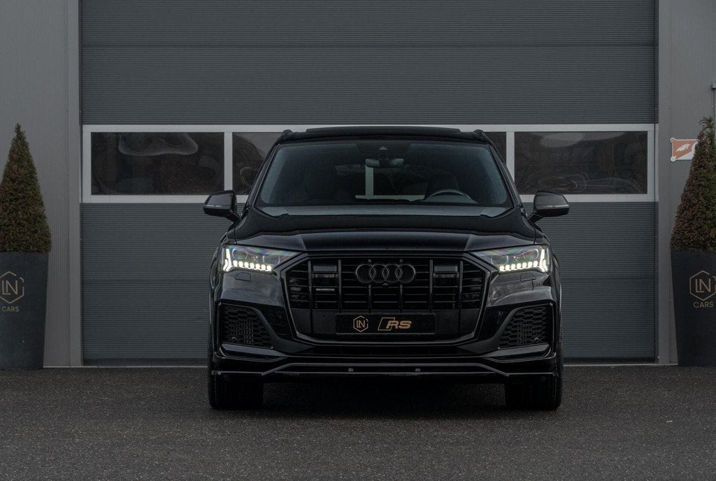 Audi Q7 55 TFSI e Quattro | Pano | Black| RS Zetels, Automaat, Gebruikt, Met garantie (alle), Zwart