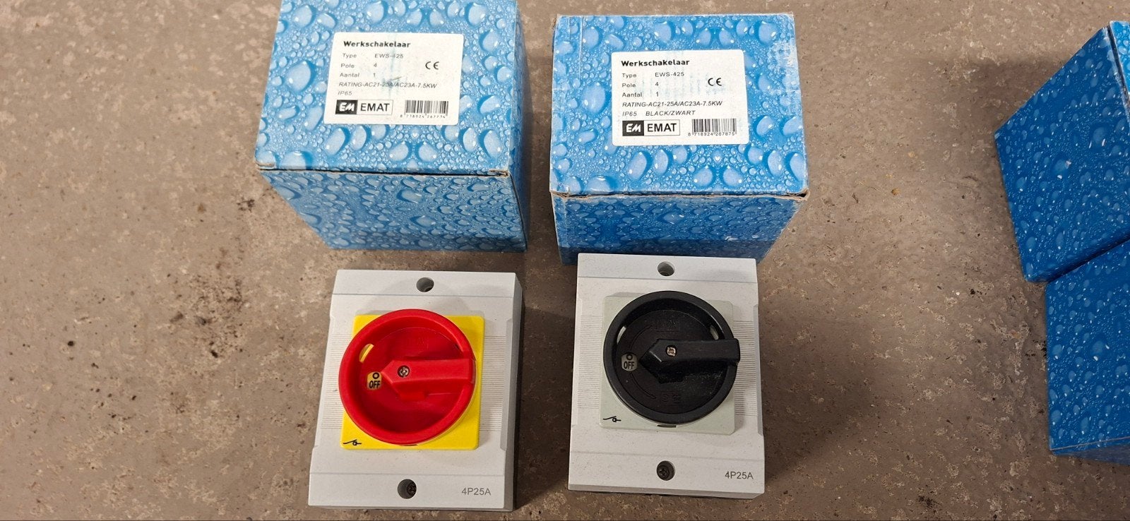 EMAT Werkschakelaar 4P 25A IP65, Emat, Emat, Nieuw, Ophalen of Verzenden