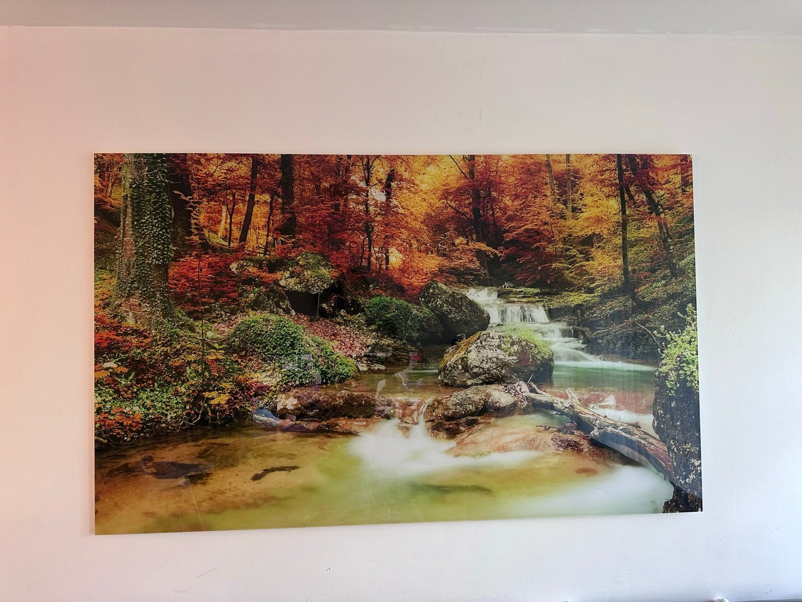 schilderij 110x180 cm, Antiek en Kunst, Realistisch, Overige ondergronden, Ophalen of Verzenden, Landschap