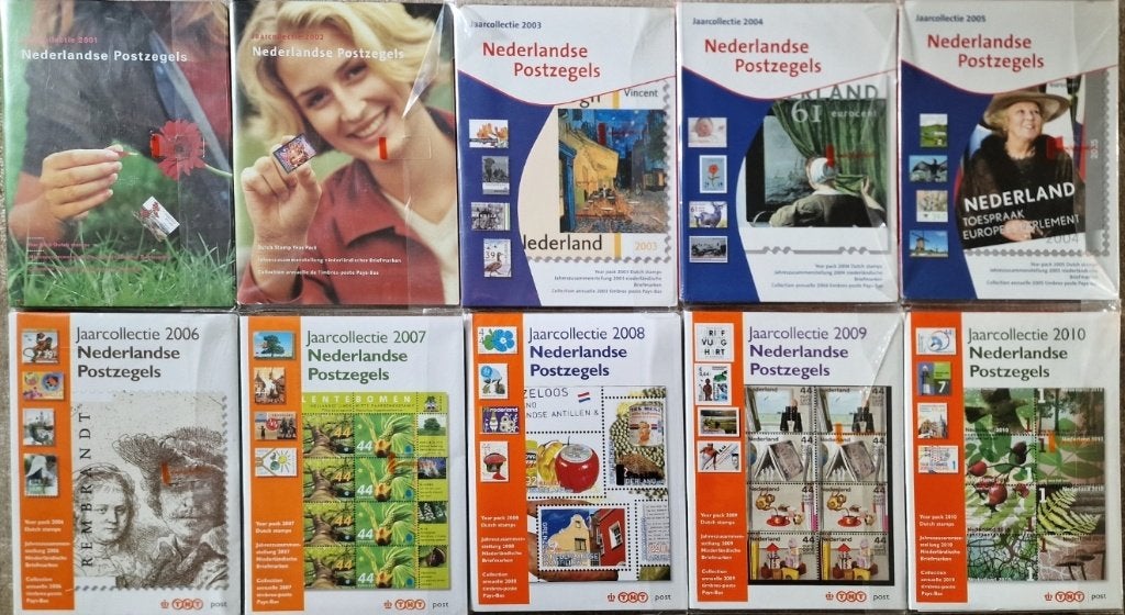 Jaarcollecties Nederland 2001 - 2010 zie beschrijving., Postzegels en Munten, Ophalen of Verzenden, Na 1940, Postfris