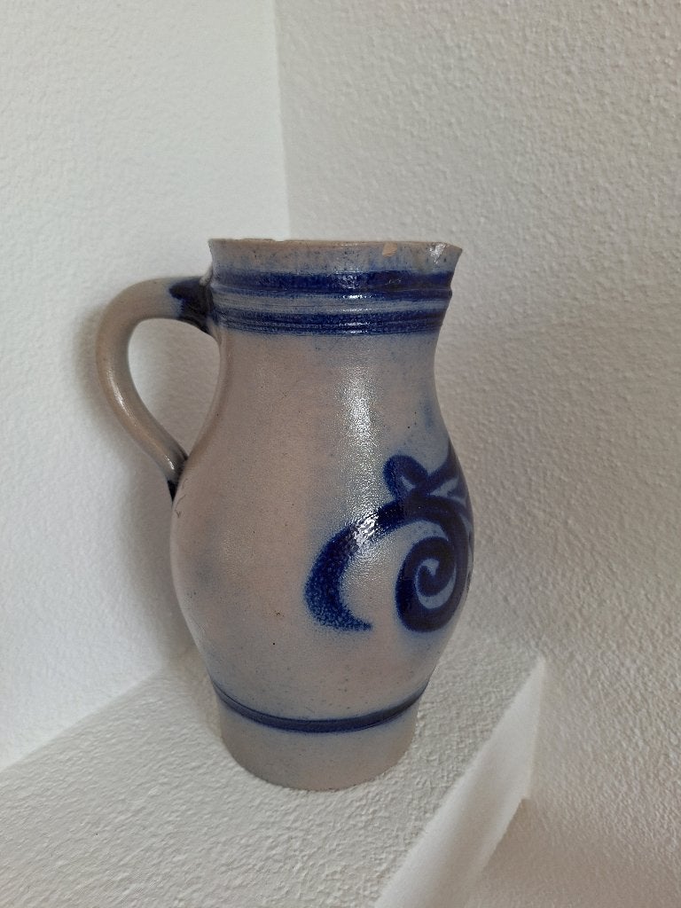 Keulse aardewerk kruik/schenkkan met handgeschilderd, Antiek en Kunst, Antiek | Keramiek en Aardewerk, Ophalen