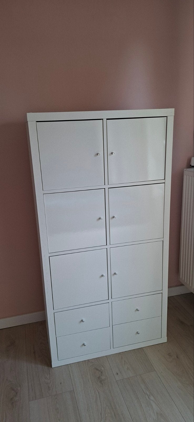 IKEA Kallax 8-vaks Wit met 6 deurtjes en 4 lades., Ophalen