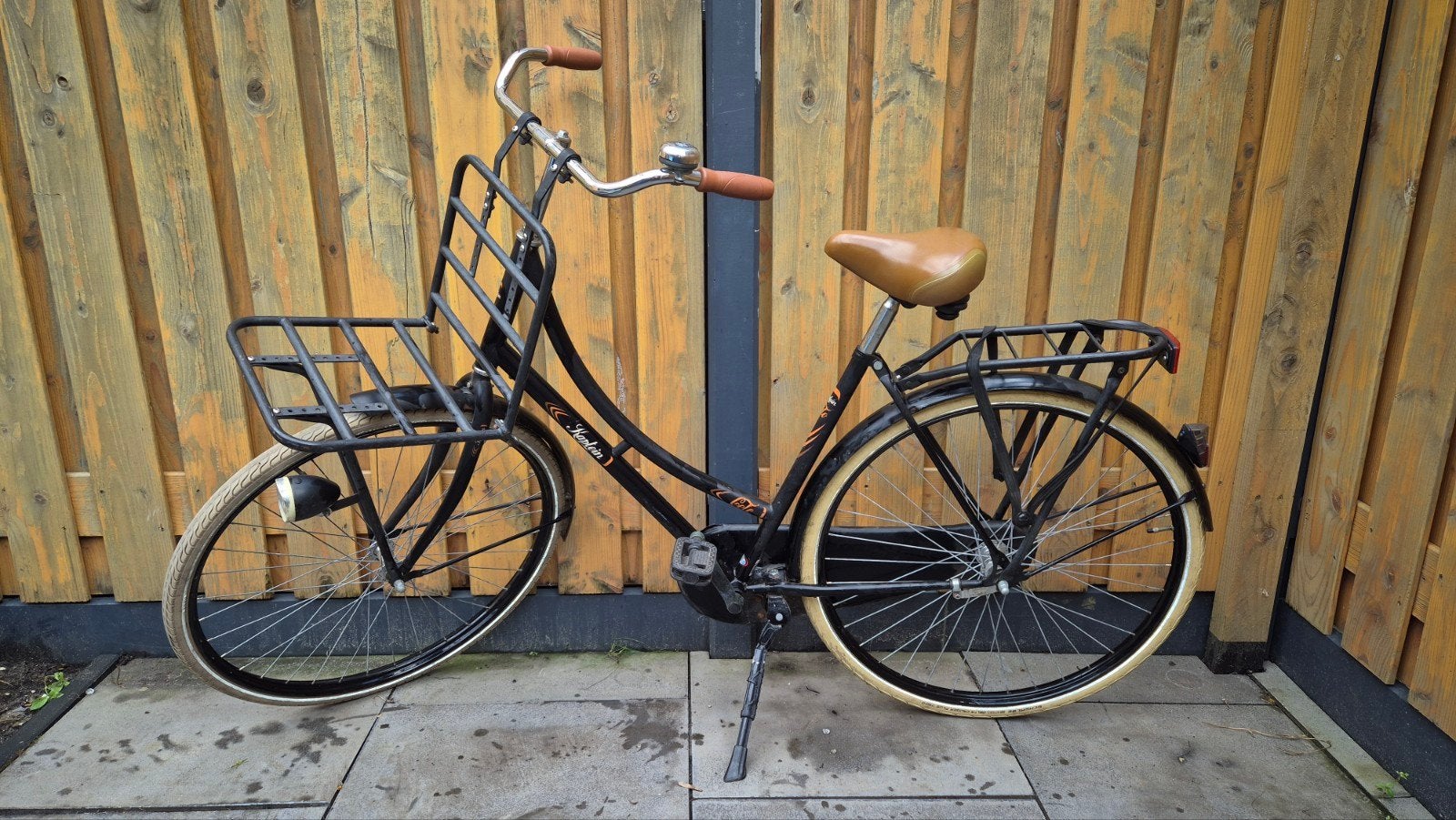 Kaptein Transportfiets damesfiets met voordrager - Gebruikt, Terugtraprem, 50 tot 53 cm, Ophalen, Overige merken