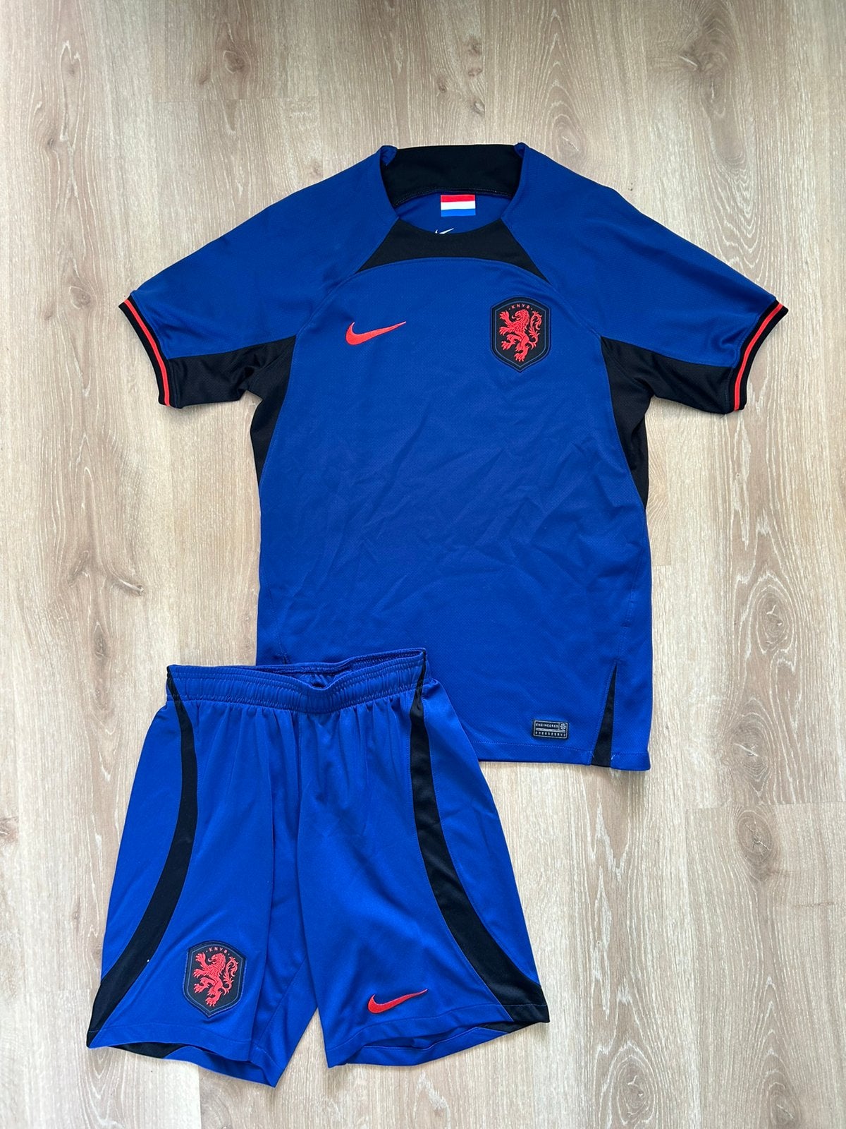Nederlands elftal uittenue Nike WK 22/23  Maat S, Blauw, Ophalen of Verzenden, Zo goed als nieuw, Nike