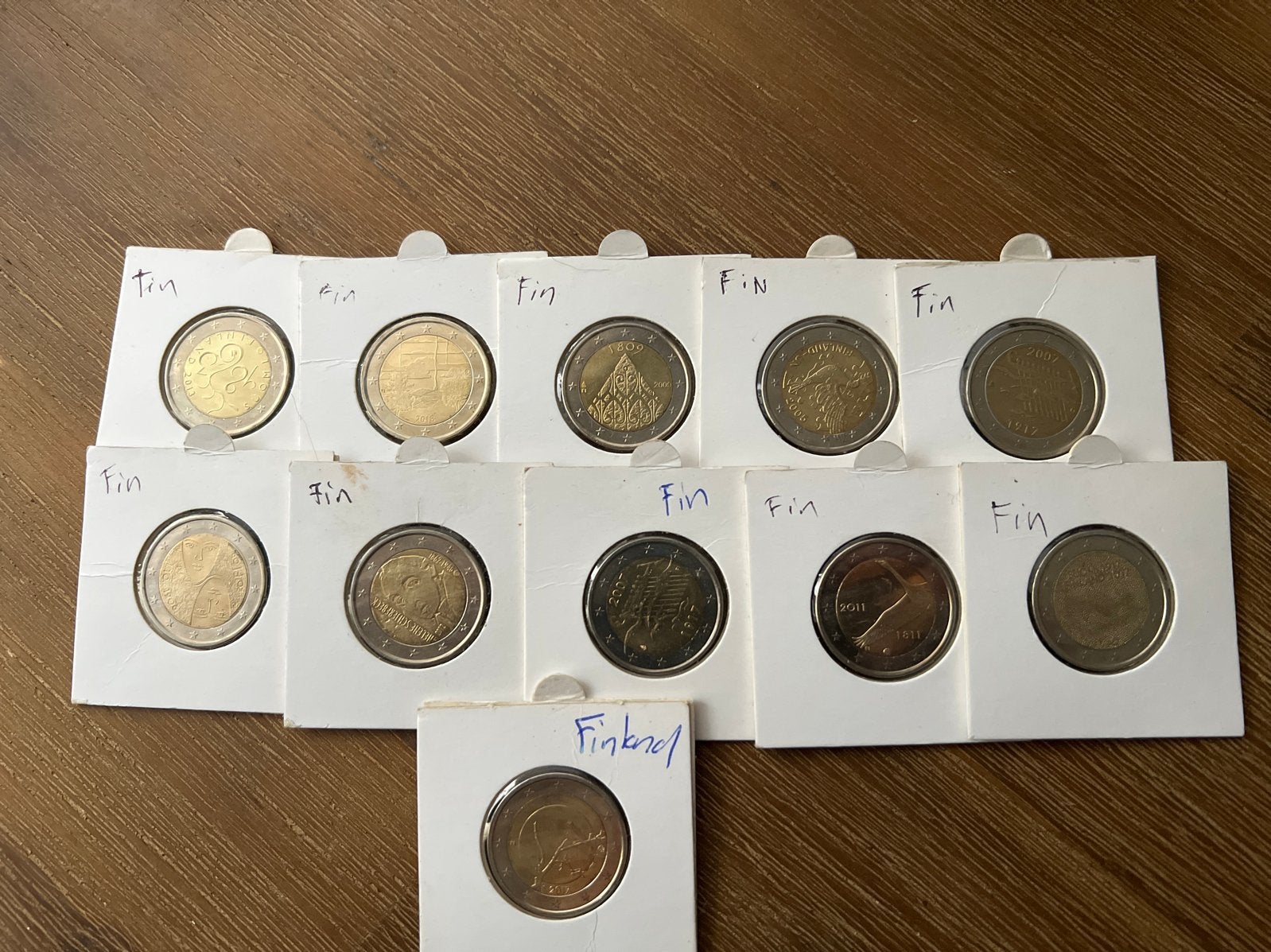Collectie Finse Euromunten (diverse jaren), 2 euro, Finland, Ophalen of Verzenden, Geboorte of Huwelijk