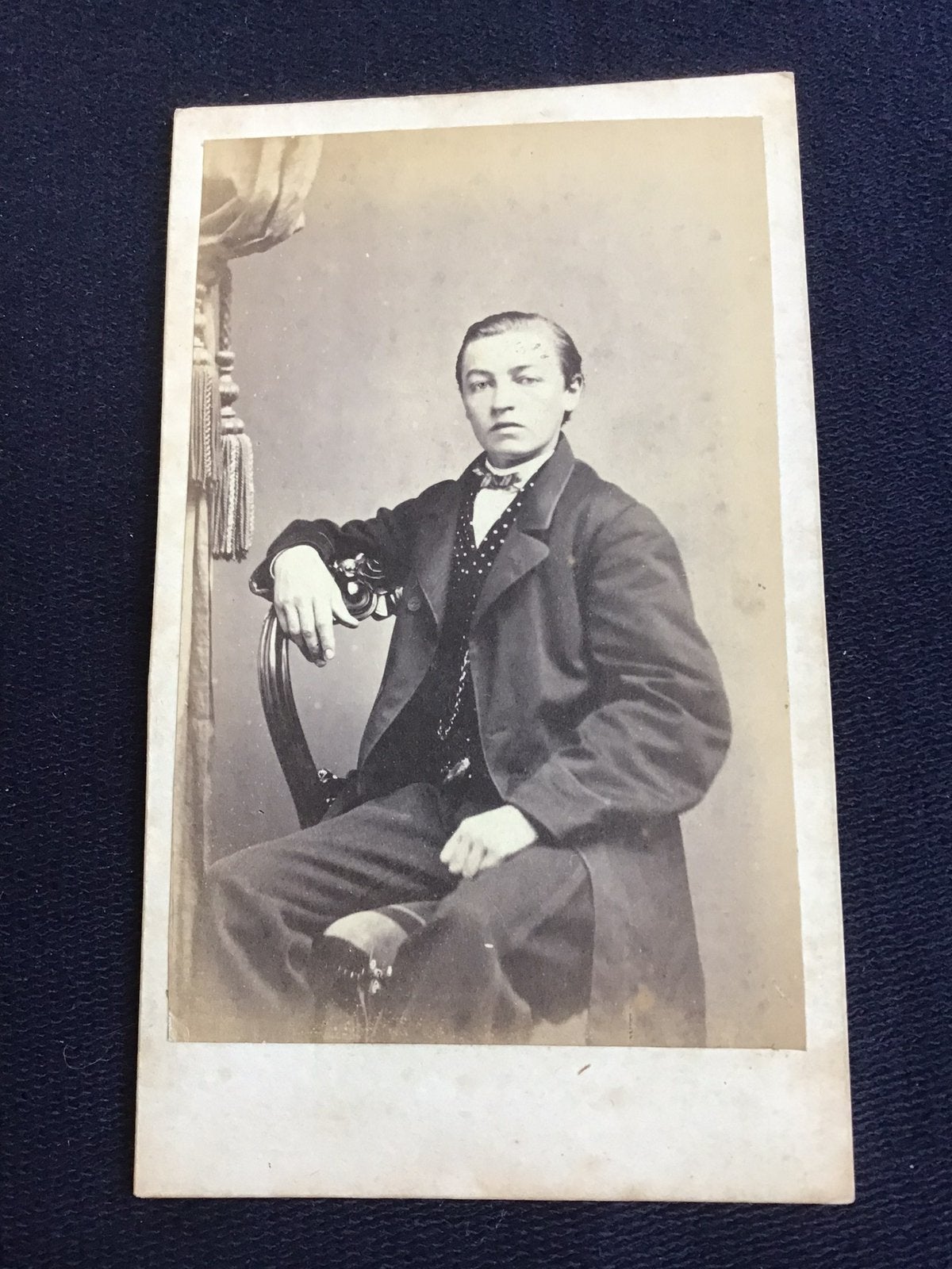 CDV, Jongeman, L.J. BRUNA, ENSCHEDE, zeer oud, dun karton, Verzenden, Voor 1940, Gebruikt, Foto