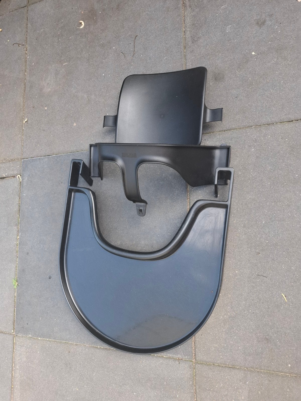 Stokke Tripp Trapp Baby Set en Tray - Zwart, Ophalen of Verzenden, Gebruikt, Meegroeistoel, Afneembaar eetblad