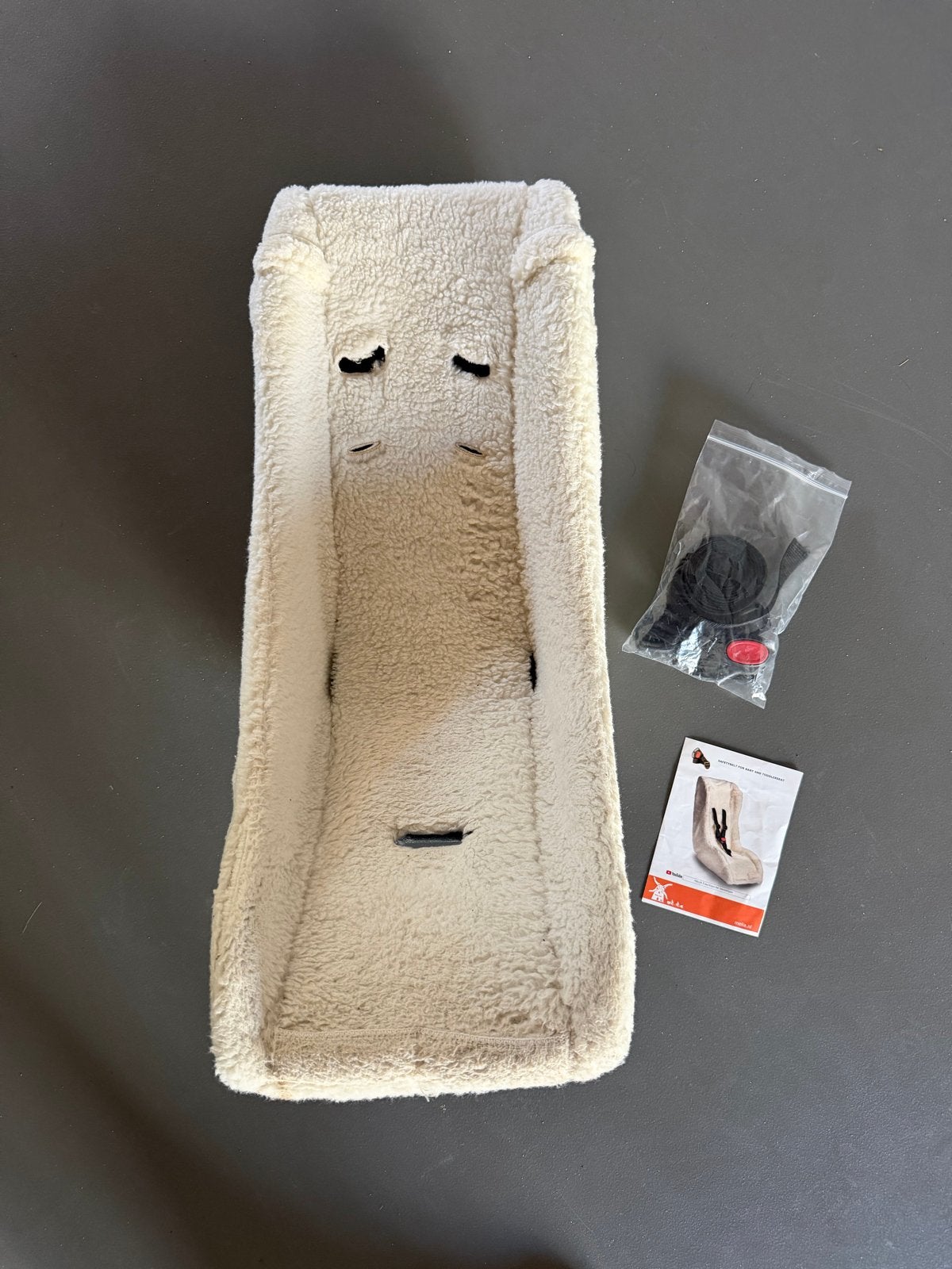 Melia Babyschaal Comfort Schapenvacht 5-puntsgordel Bakfiets, Overige methoden, Ophalen of Verzenden, Zo goed als nieuw, 0 t/m 10 kg