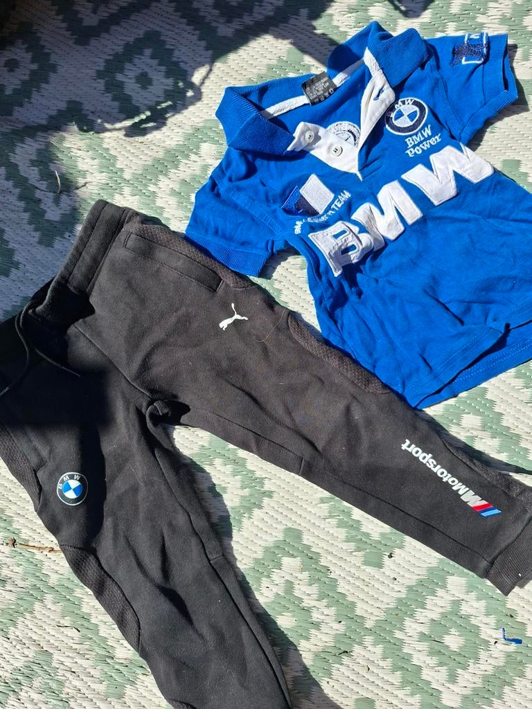 Mooie set BMW 92 98 shirt met broek, Ophalen of Verzenden, Zo goed als nieuw