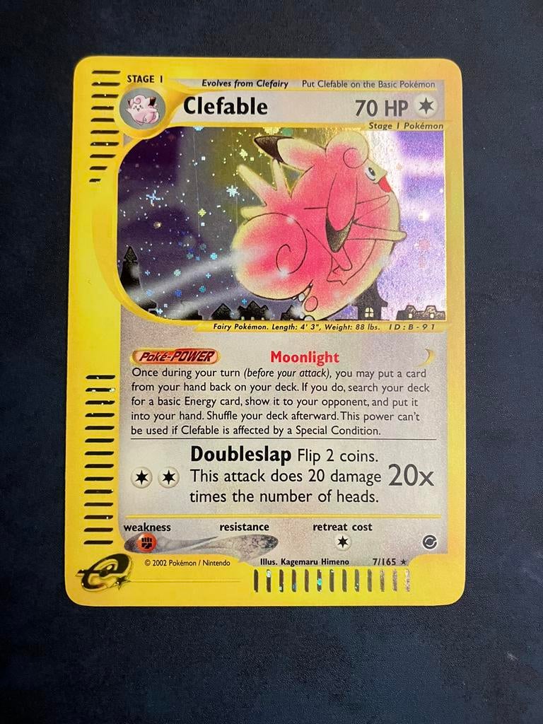 Pokémon TCG Clefable Expedition Holo 7/165 - Lightly Played, Ophalen of Verzenden, Zo goed als nieuw
