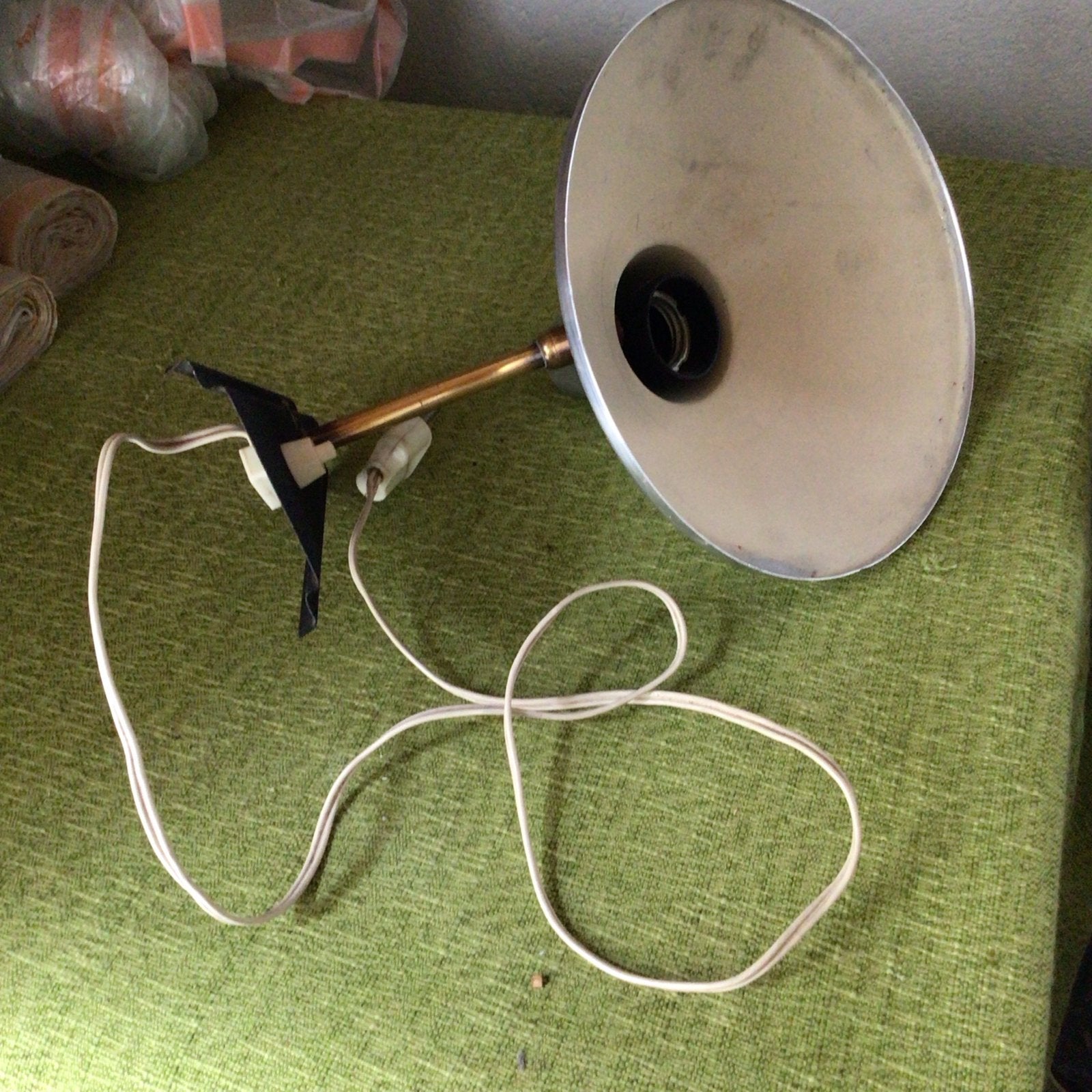 Vintage bureaulamp / tafellamp, metaal, Huis en Inrichting, Lampen | Tafellampen, Ophalen of Verzenden, Gebruikt, Metaal, Minder dan 50 cm