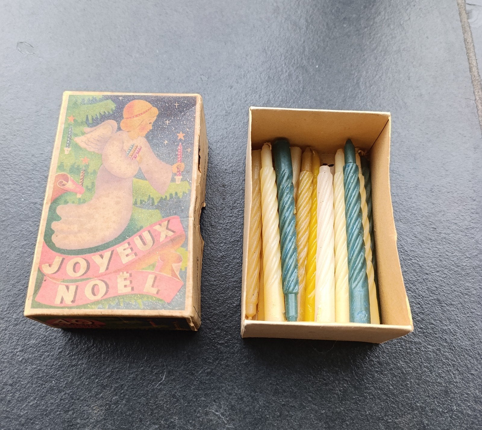 Antiek doosje kaarsjes, Antiek en Kunst, Ophalen of Verzenden