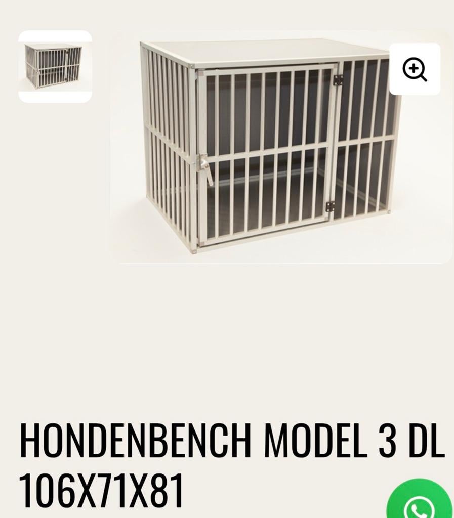 Aluminium hondenbench groot, Ophalen, Zo goed als nieuw