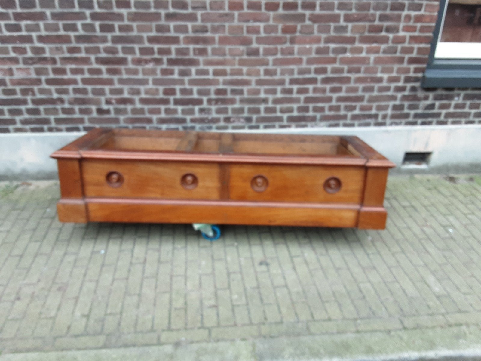 Onderstel antieke mahonie kast GRATIS, Ophalen