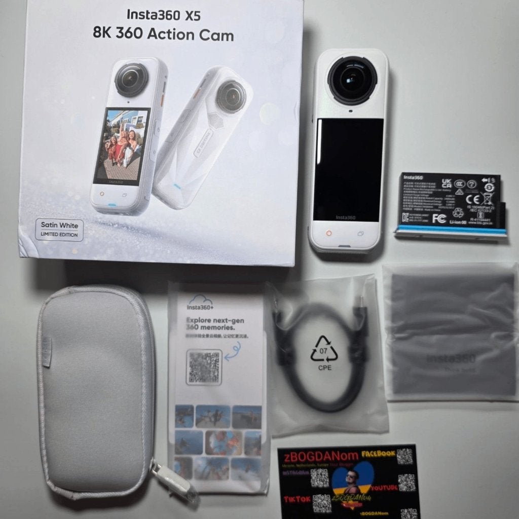 INSTA360 X5 White Like New, Ophalen of Verzenden, Zo goed als nieuw, Overige merken