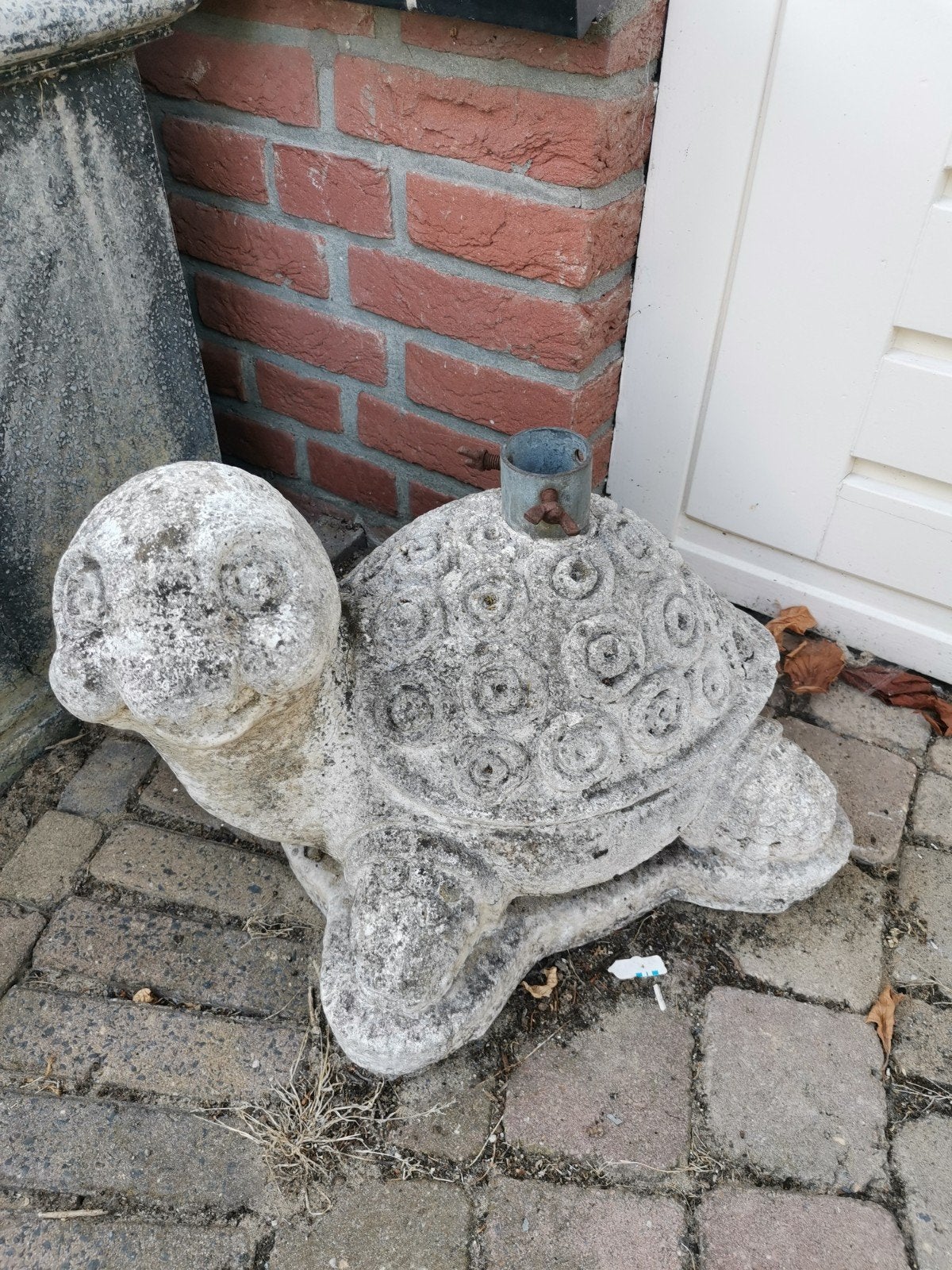 hele schattige schildpad parasol voet, Ophalen, Gebruikt, Beton, Overige typen