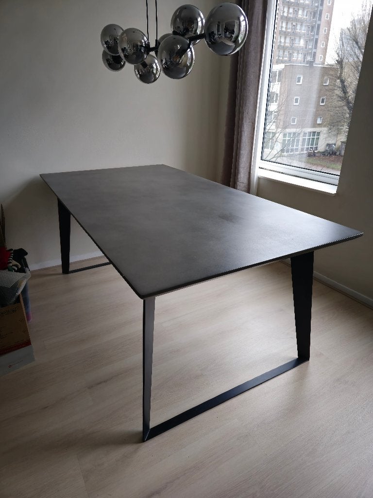 Boone eettafel betongrijs 190x100cm, Ophalen, Gebruikt, 200 cm of meer, 50 tot 100 cm