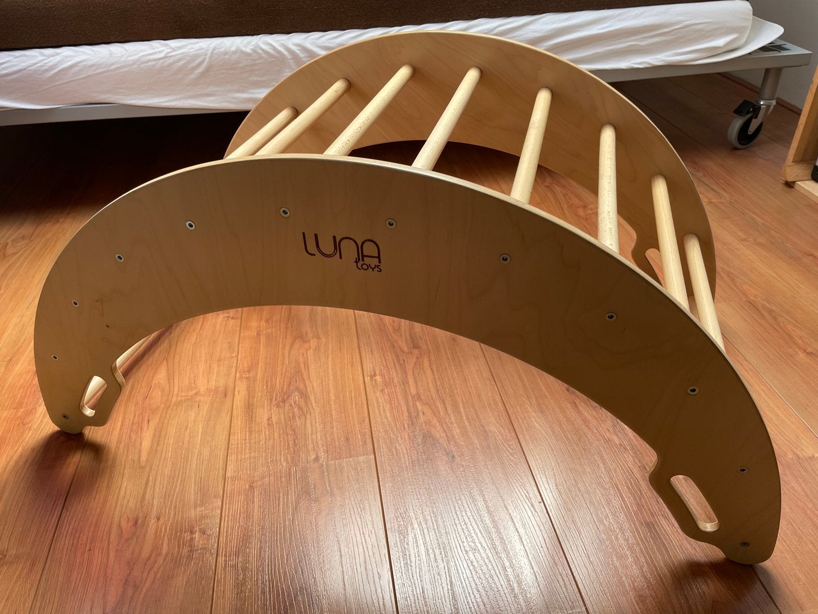 Luna Toys Houten Klimrek/Schommelboog - Montessori Speelgoed, Ophalen, Zo goed als nieuw, Rij- of Hobbelspeelgoed