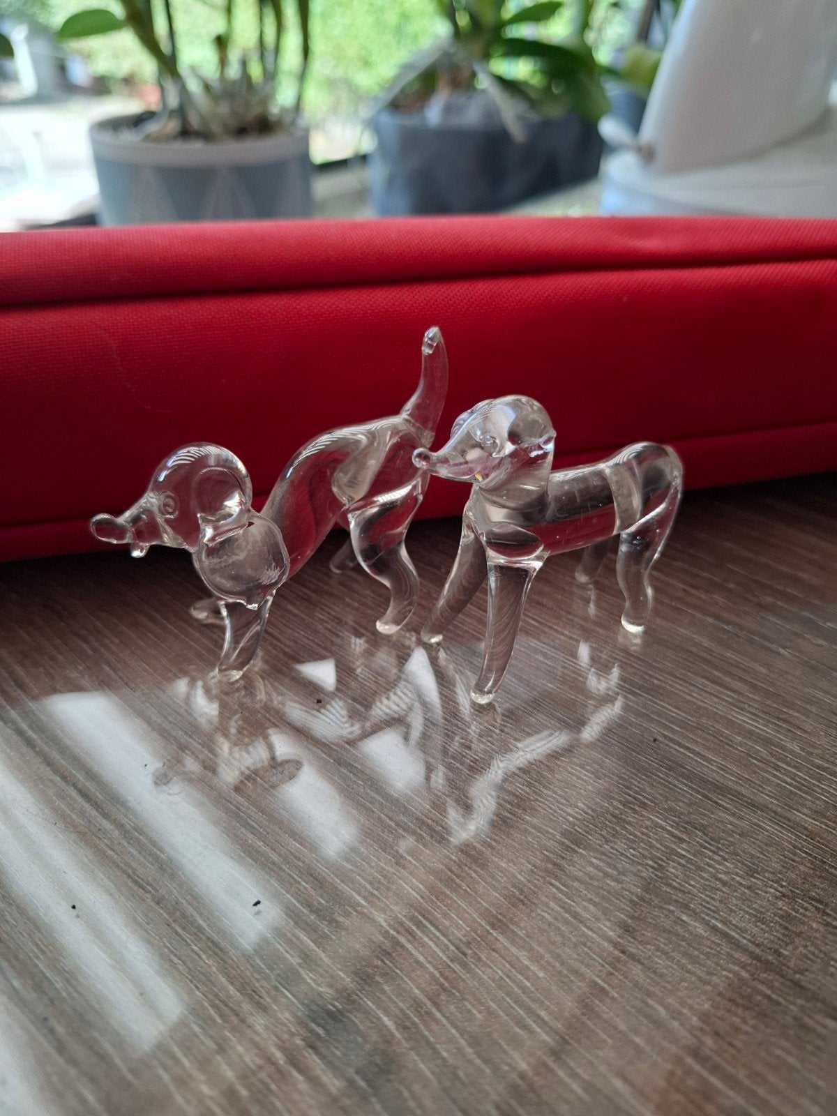 Glazen hondjes - Decoratieve beeldjes, Verzamelen, Ophalen, Gebruikt, Hond of Kat, Beeldje of Figuurtje