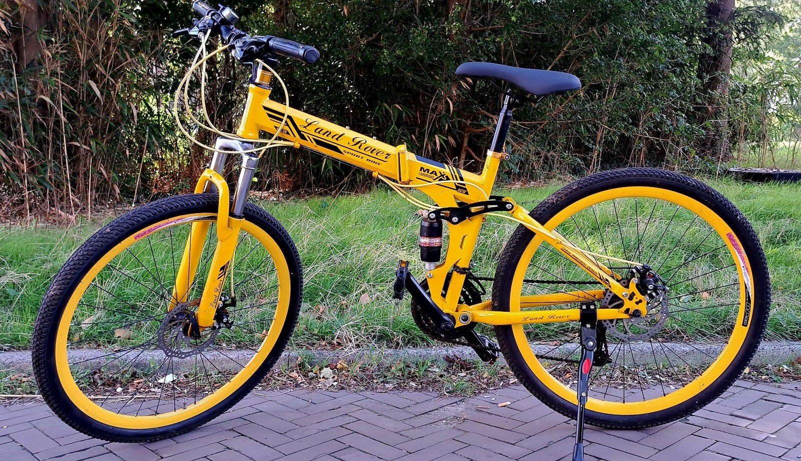 Land Rover Vouwfiets 26"21V.H43cm Volledig Geveerd, Schijfre, Ophalen of Verzenden, Zo goed als nieuw, Schijfrem, Overige merken