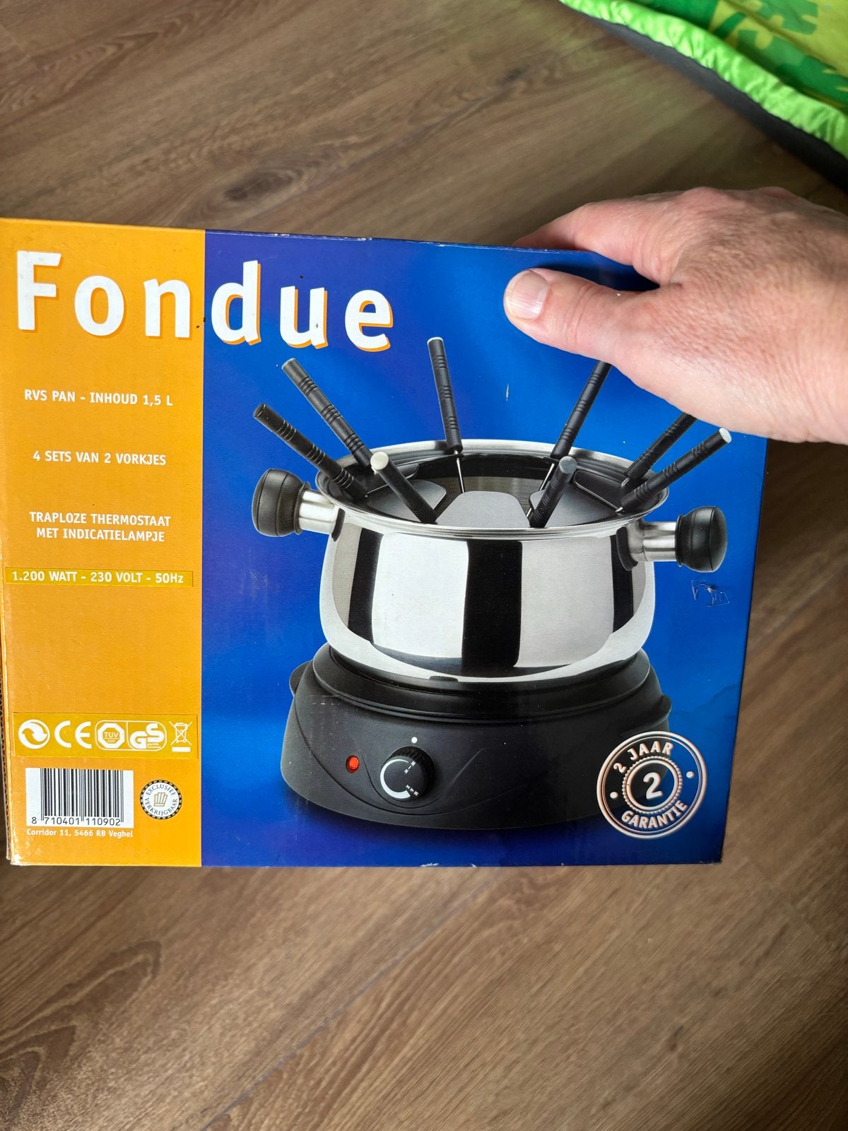 Nieuwe elektrische fonduepan - 1.5L RVS, 1200W, Witgoed en Apparatuur, Ophalen of Verzenden, Nieuw, Elektrisch, Fonduepan