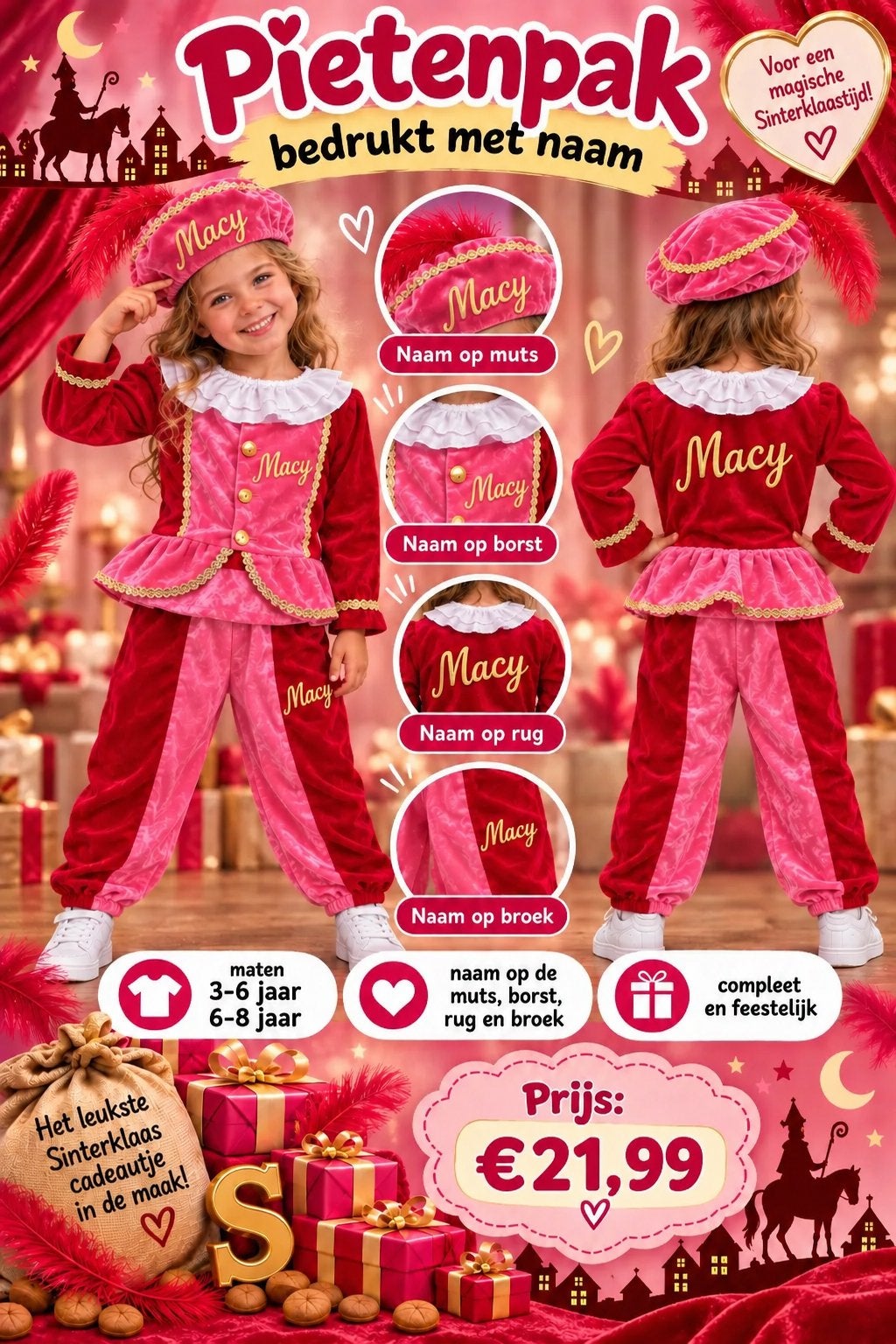 Pietenpak meisjes, Ophalen of Verzenden, Nieuw