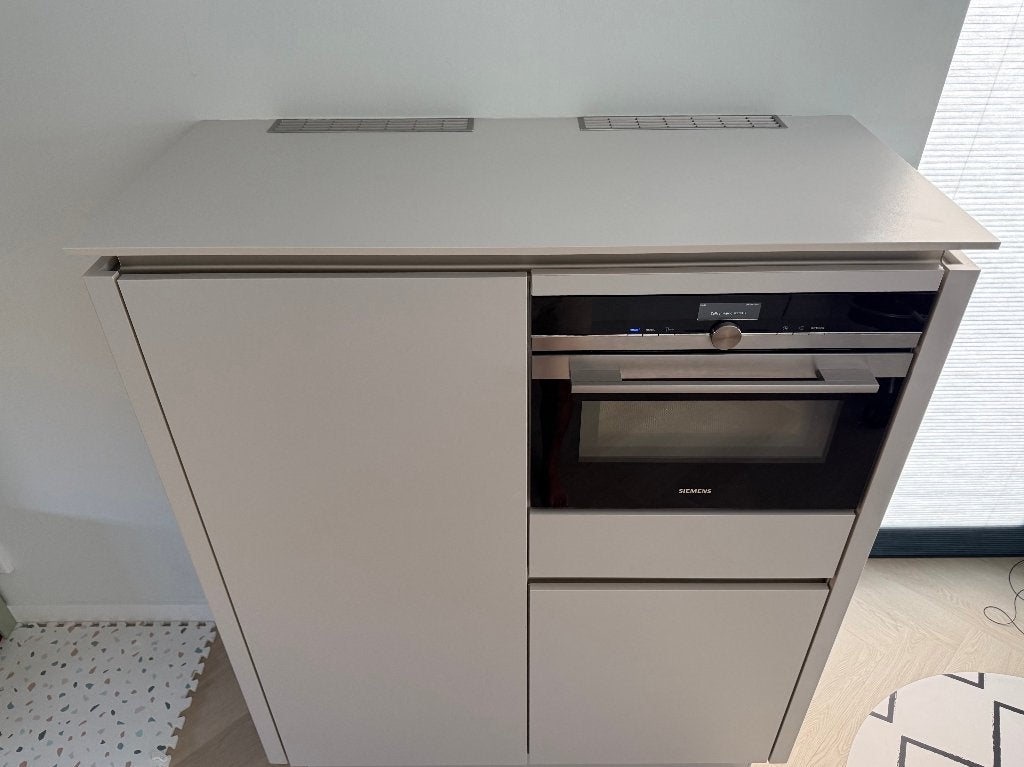 Siematic keukenblok met koelkast en vriezer, excl. oven, Ophalen, Gebruikt, Enkelwandige keuken, Greeploos