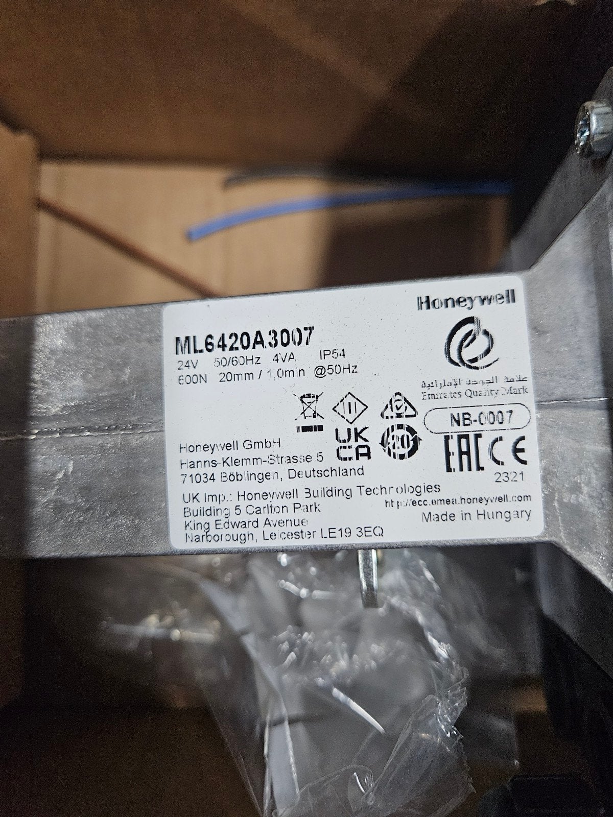 Honeywell ML6420A3007 Servomotor 24V 50/60Hz 4VA IP54, Ophalen of Verzenden