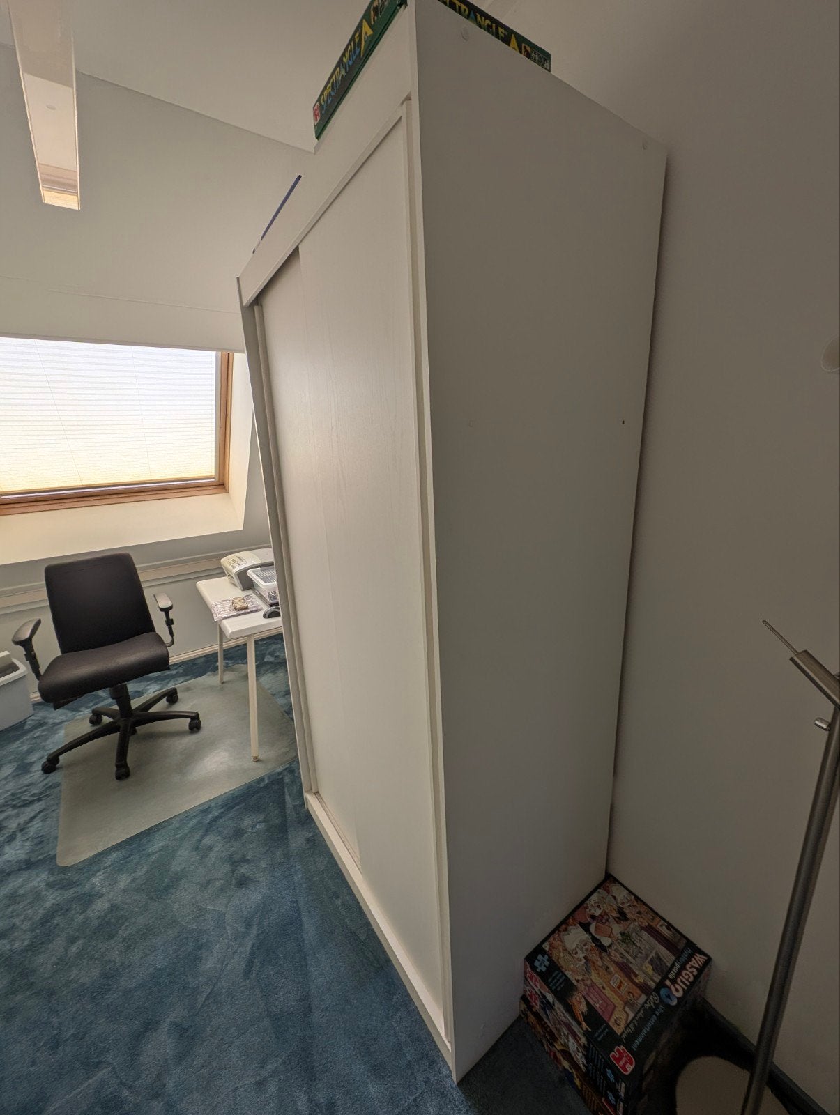 Witte kledingkast / legkast 200x100x57 cm, Ophalen, Overige materialen, 200 cm of meer, 50 tot 100 cm