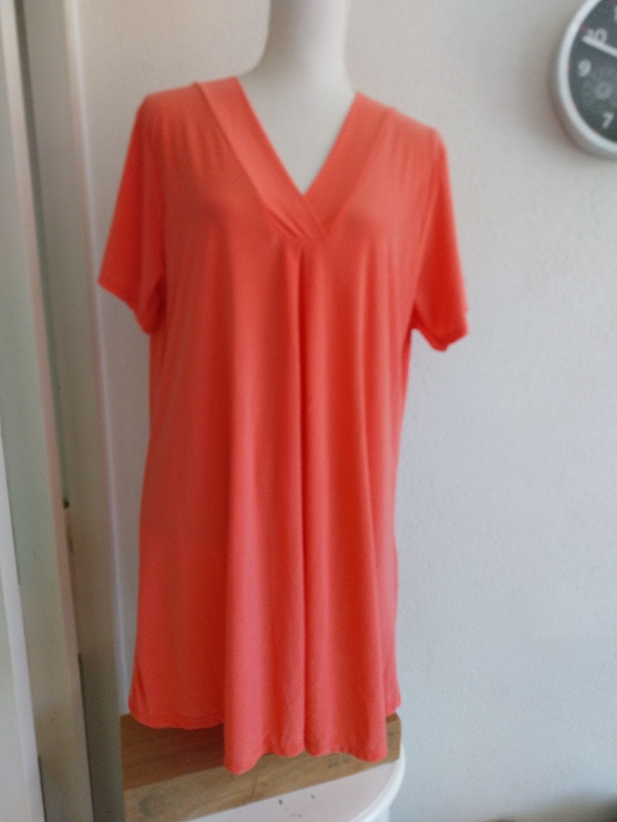Roze V-hals jurk/tuniek maat XL/XxL, Maat 46/48 (XL) of groter, Ophalen of Verzenden, Roze, Boven de knie
