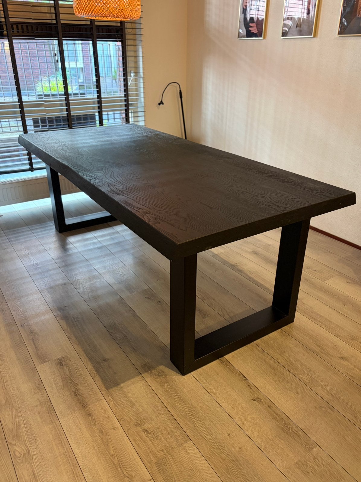 Eiken eettafel met boomstamblad, Ophalen, Boomstamblad, 100 tot 150 cm, Eikenhout