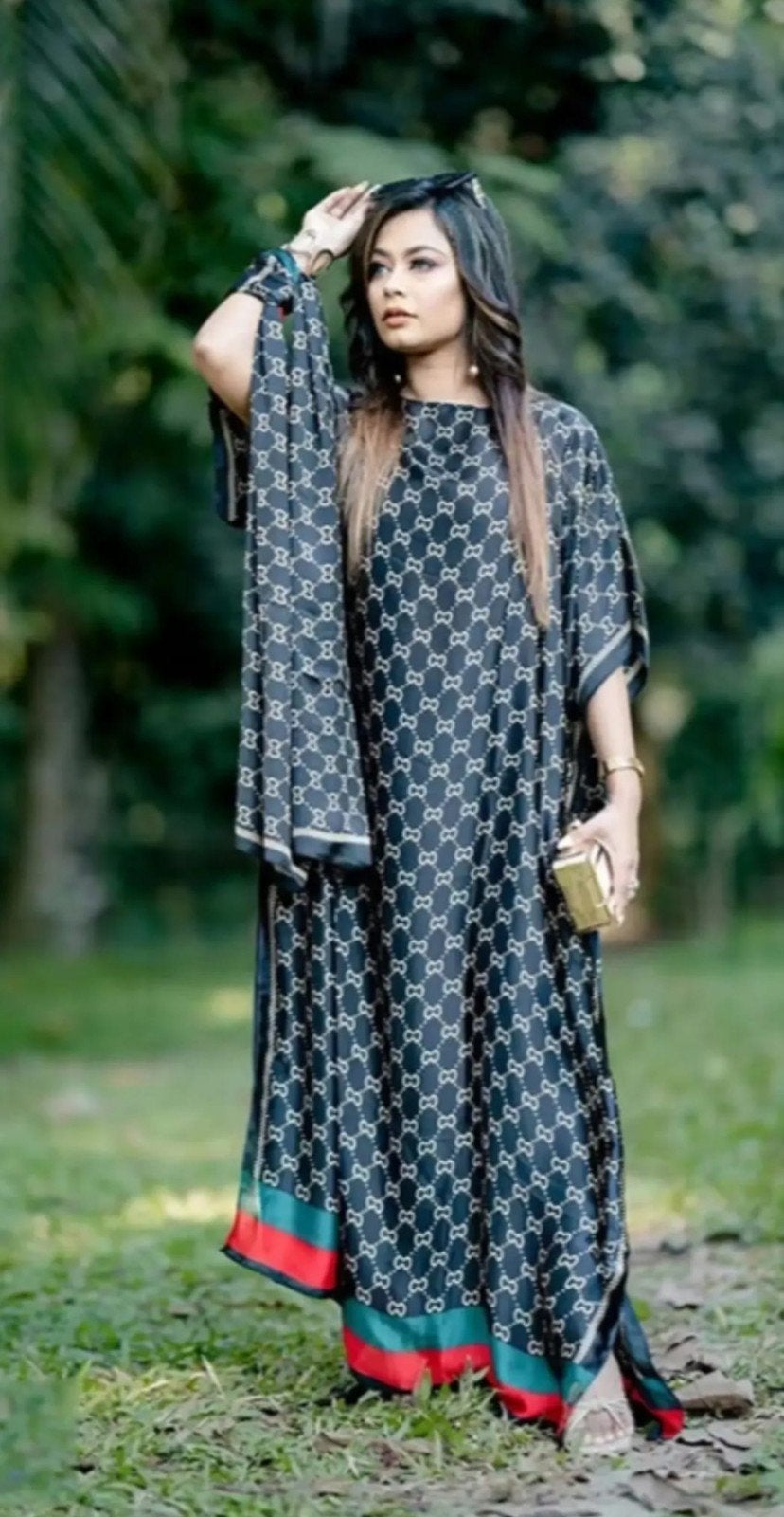 Kaftan/jelebba Jurk met sjeel, Maat 38/40 (M), Meerkleurig, Nieuw, Ophalen of Verzenden